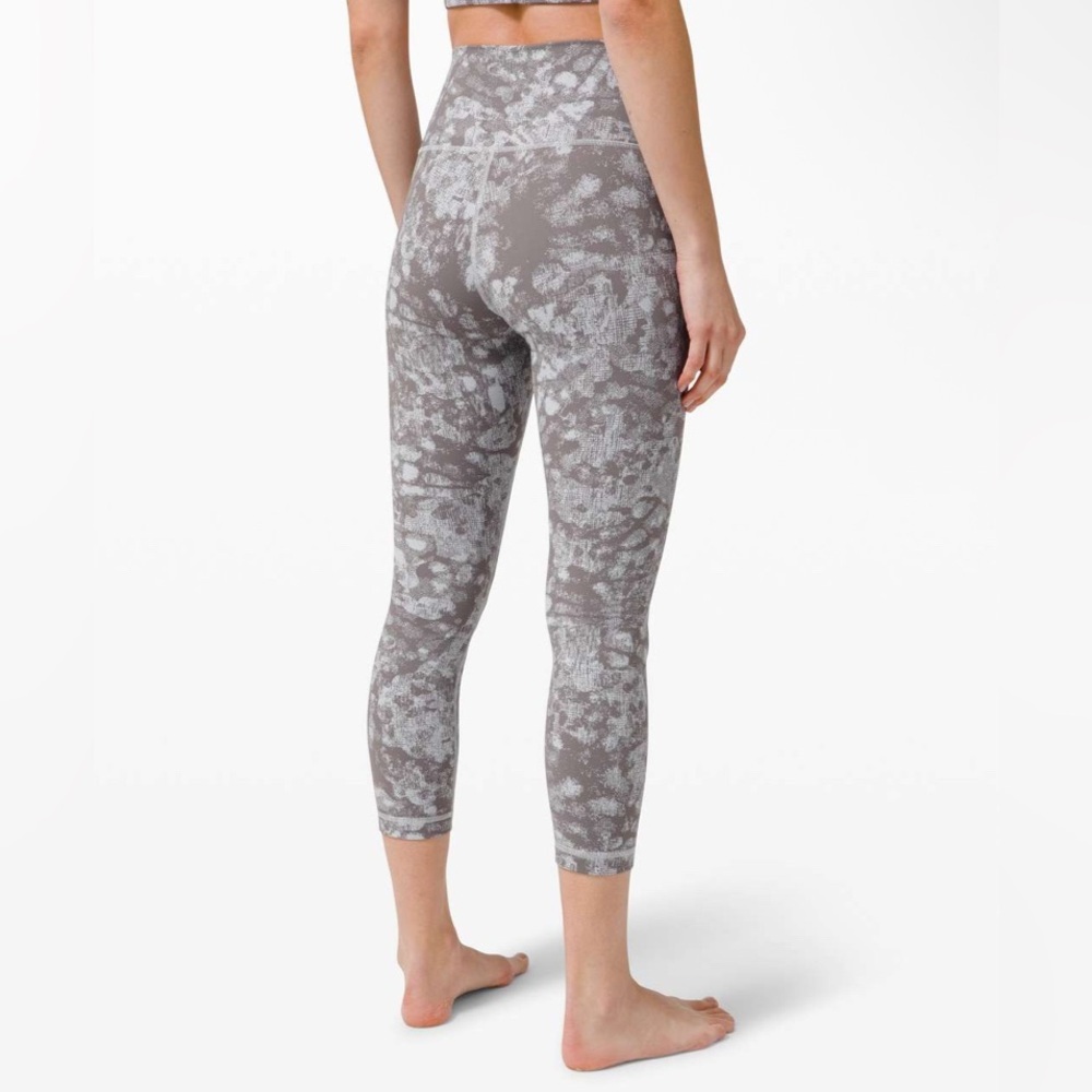 Lululemon Wunder Under High Rise Leggings Jacquard Starlight Grey Fog Size 6 - Picture 3 of 12